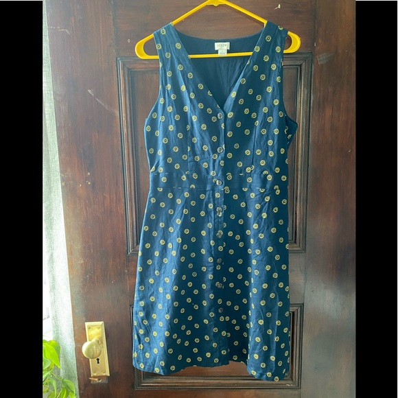 Navy Floral Pattern J. Crew Dress - Picture 1 of 4